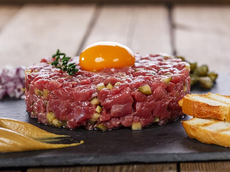 Tartare de carne  - Nutrição na gravidez