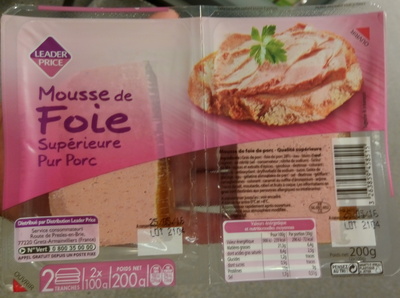 Mousse de Foie de Porc Supérieure ou Crème de Foie - alimentation grossesse