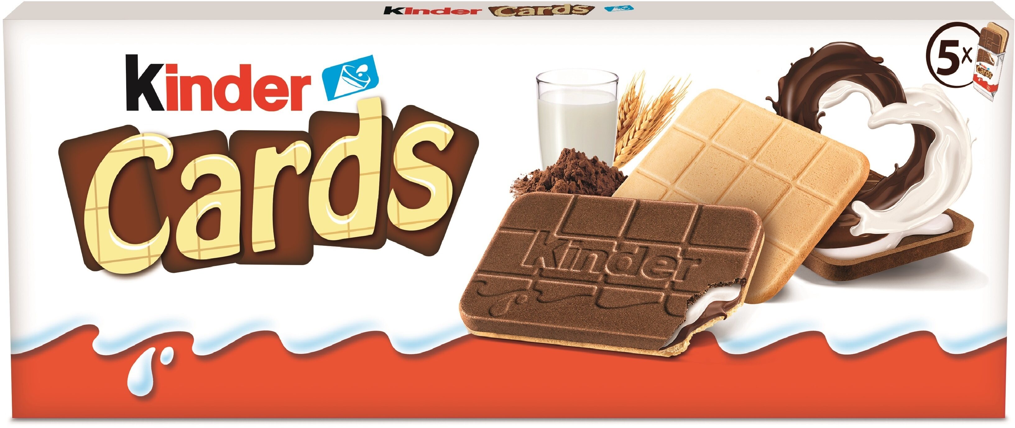 Biscuits Kinder Cards lait et cacao 2x5 - 128g - KinderFerrero  - alimentation grossesse