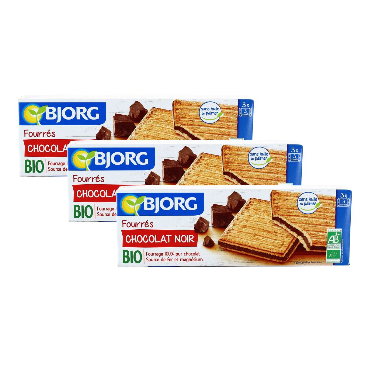 Biscuits fourrés chocolat noir - Bjorg  - alimentation grossesse