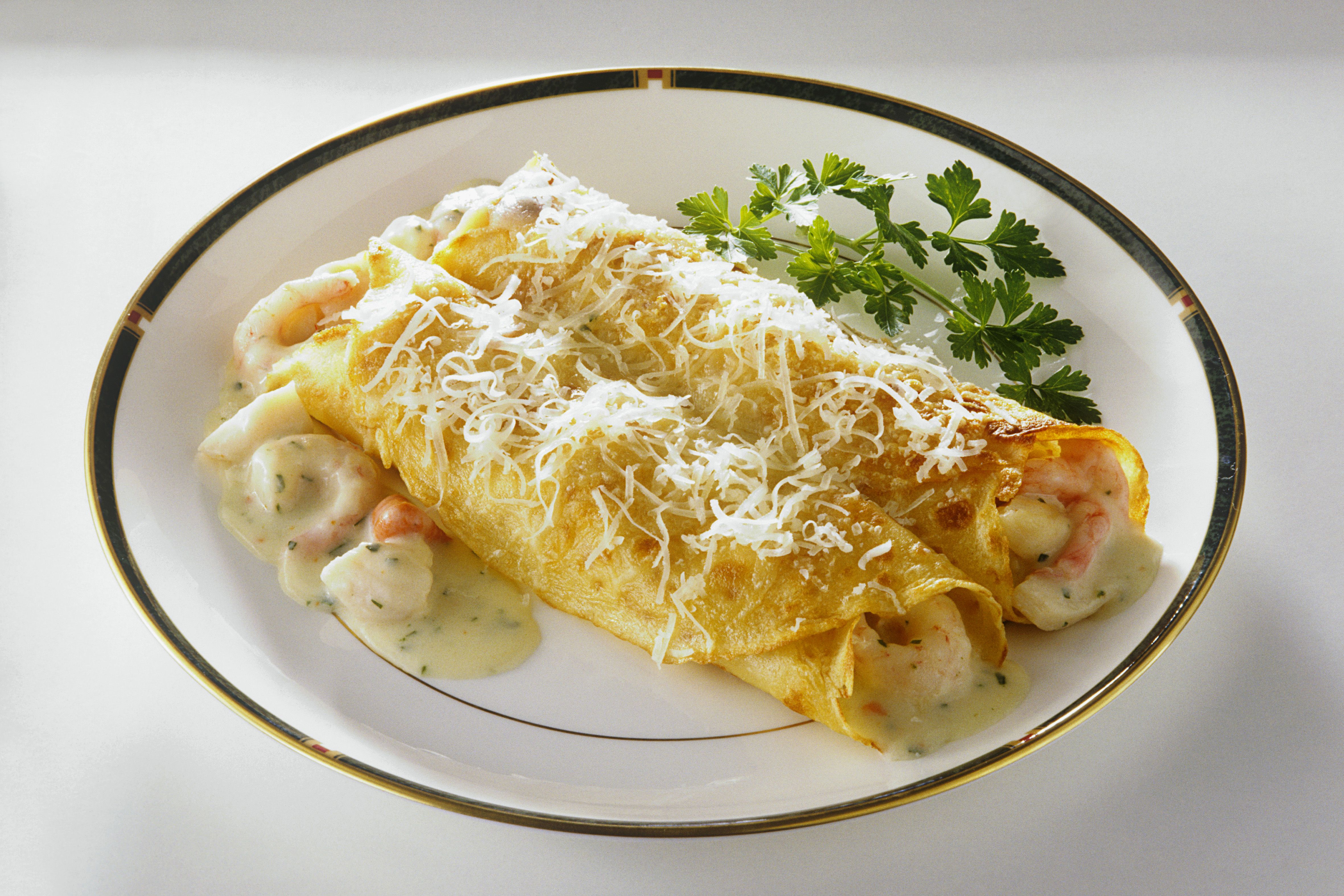 Scallop Pancake or Crepe  - Schwangerschaftsernährung