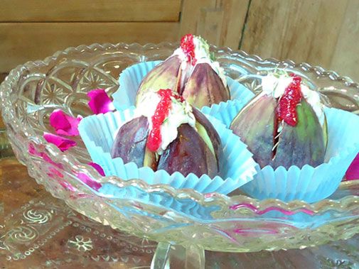 Feigen und Rosen Ziegenkäse  - Schwangerschaftsernährung