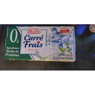 Carré frais 0 pourcent ail et fines herbes - Elle & Vire - alimentation grossesse