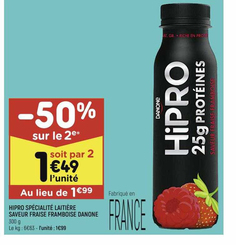 Hipro fraise framboise - Danone  - alimentation grossesse