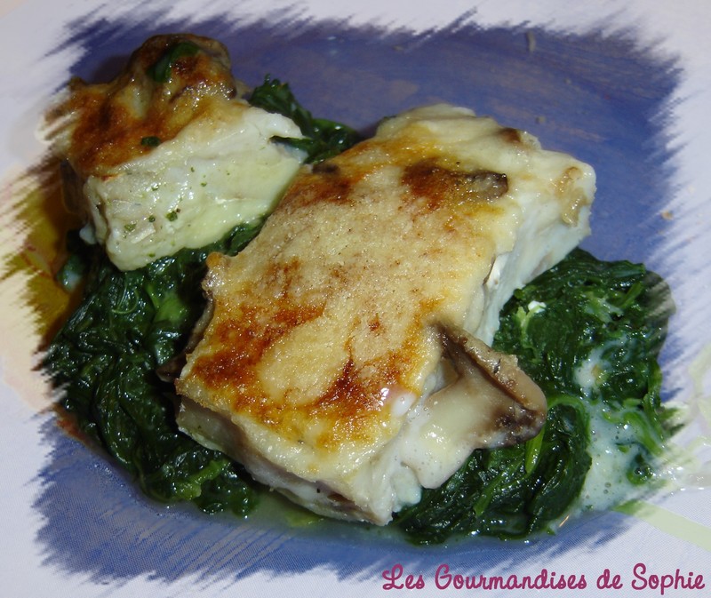 Poisson blanc à la florentine  - alimentation grossesse