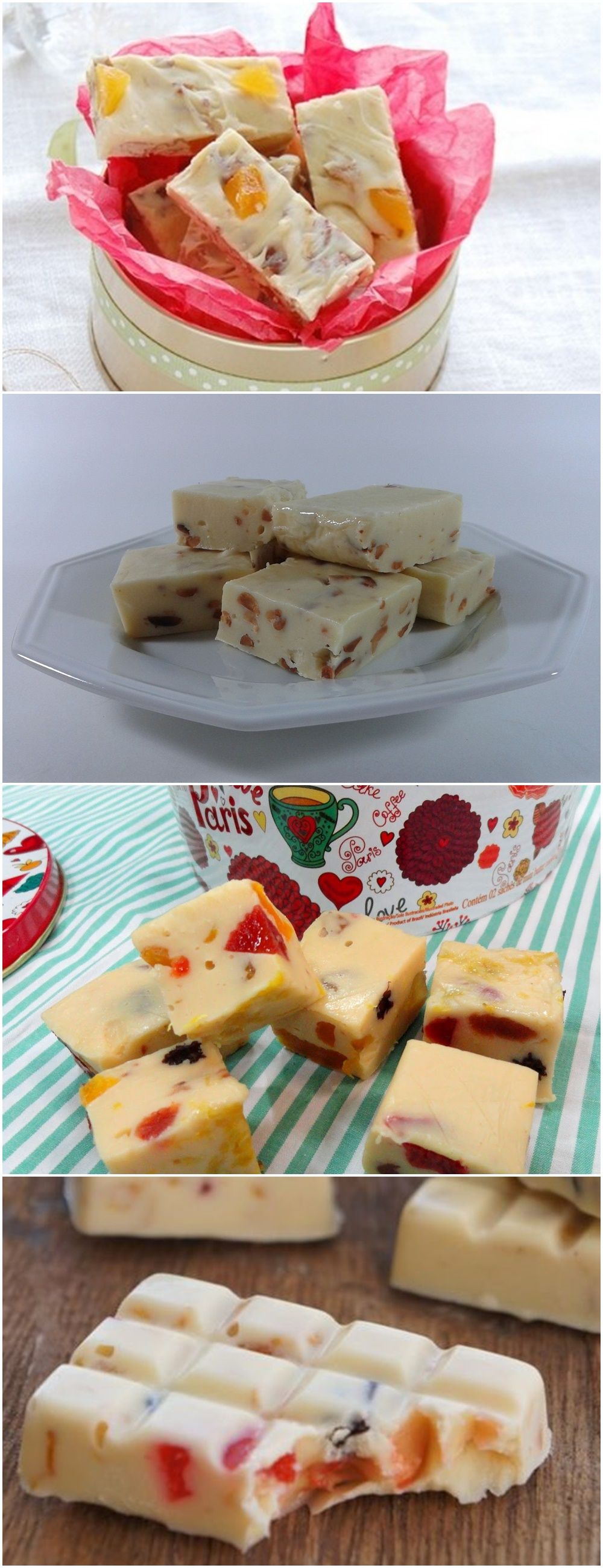 Chocolate branco com frutas secas  - Nutrição na gravidez